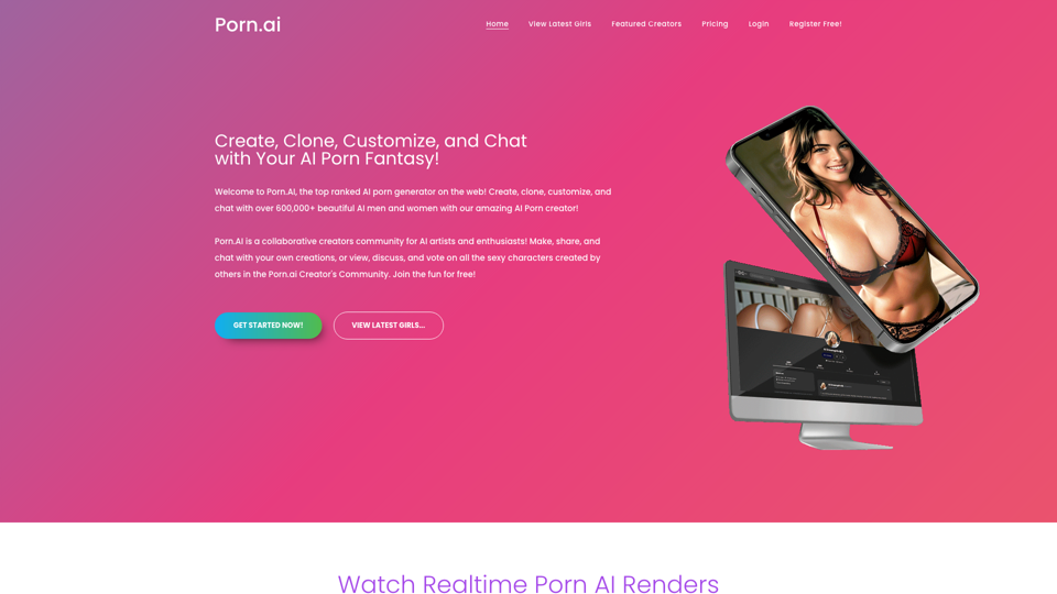 Porn.ai - AI Porn Generator and AI Girlfriends