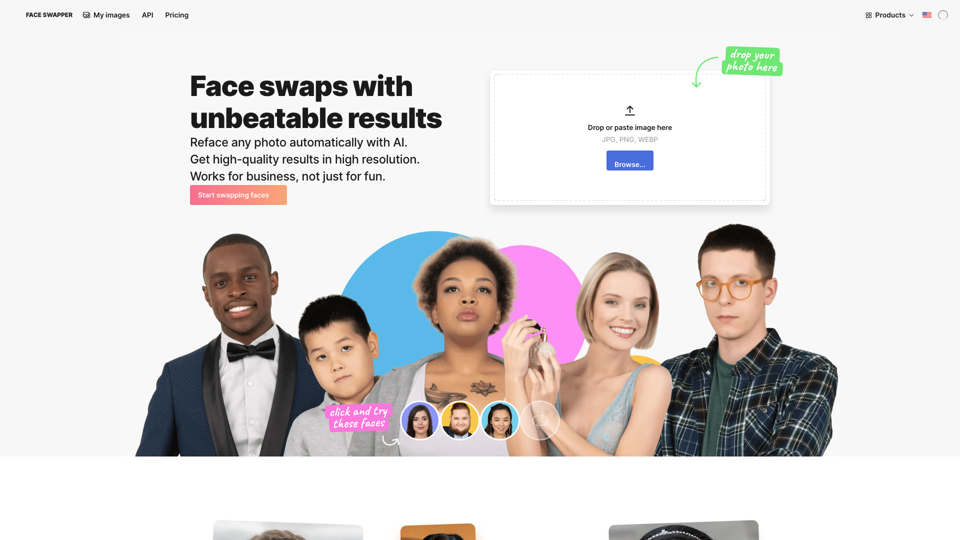 Swap Faces Online _ AI Face Swapper